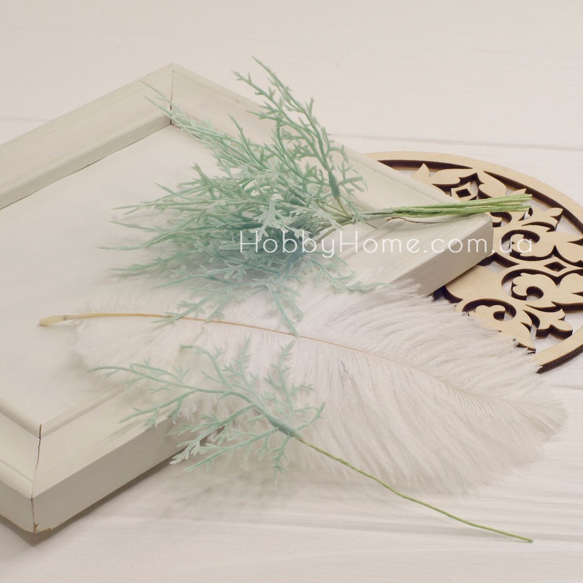 Штучна Туя Світло-Зелена 15см для флористики та декору