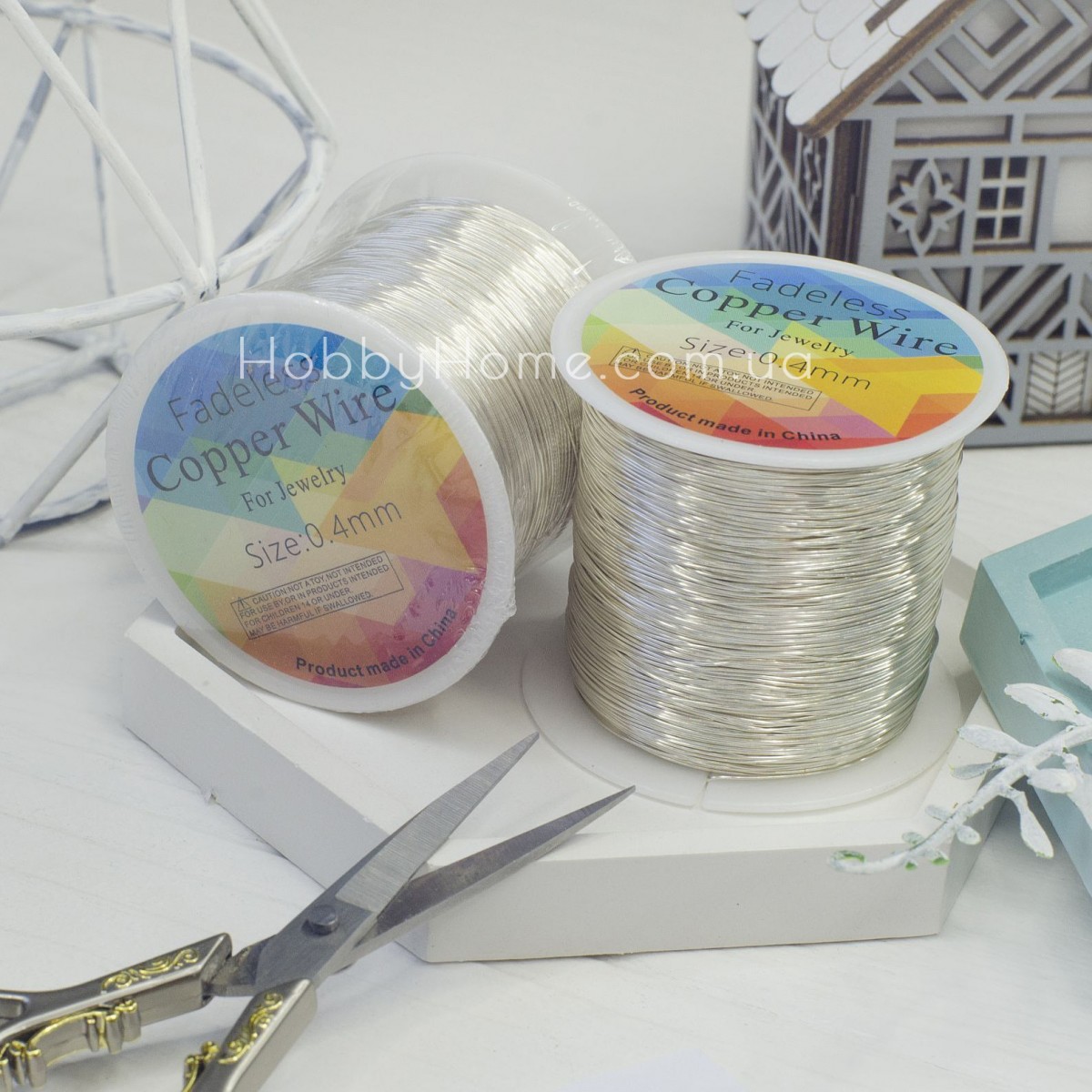 Ювелірна проволока мідна 0.4мм м'яка Copper Wire Срібна Ювелірна проволока мідна 0.4мм м'яка Copper Wire Срібна
