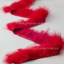 Пір'я Марабу на стрічці 8-10см Червона