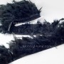 Пір’яна тасьма з пера індички 15 см Чорна