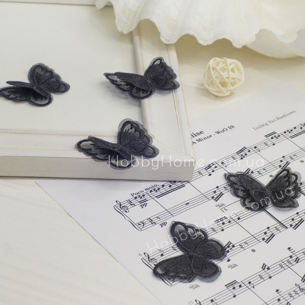 Метелики ажурні двошарові Чорні