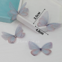 Шифонові метелики 4,8см Двошарові Сіро-блакитні