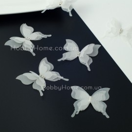 Білий шифоновий мете...