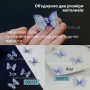 Метелики з органзи mini Морфо 2,8см Блакитні