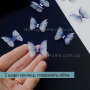 Метелики з органзи mini Морфо 2,8см Блакитні