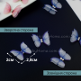 Метелики з органзи mini Морфо 2,8см Блакитні