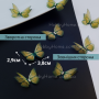 Шифонові метелики Палос 3,8см для рукоділля Гірчиця