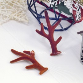 Велюрові ріжки оленя 7см для рукоділля, патчі на обруч або заколку Коричневі ПАРА Велюрові ріжки оленя...