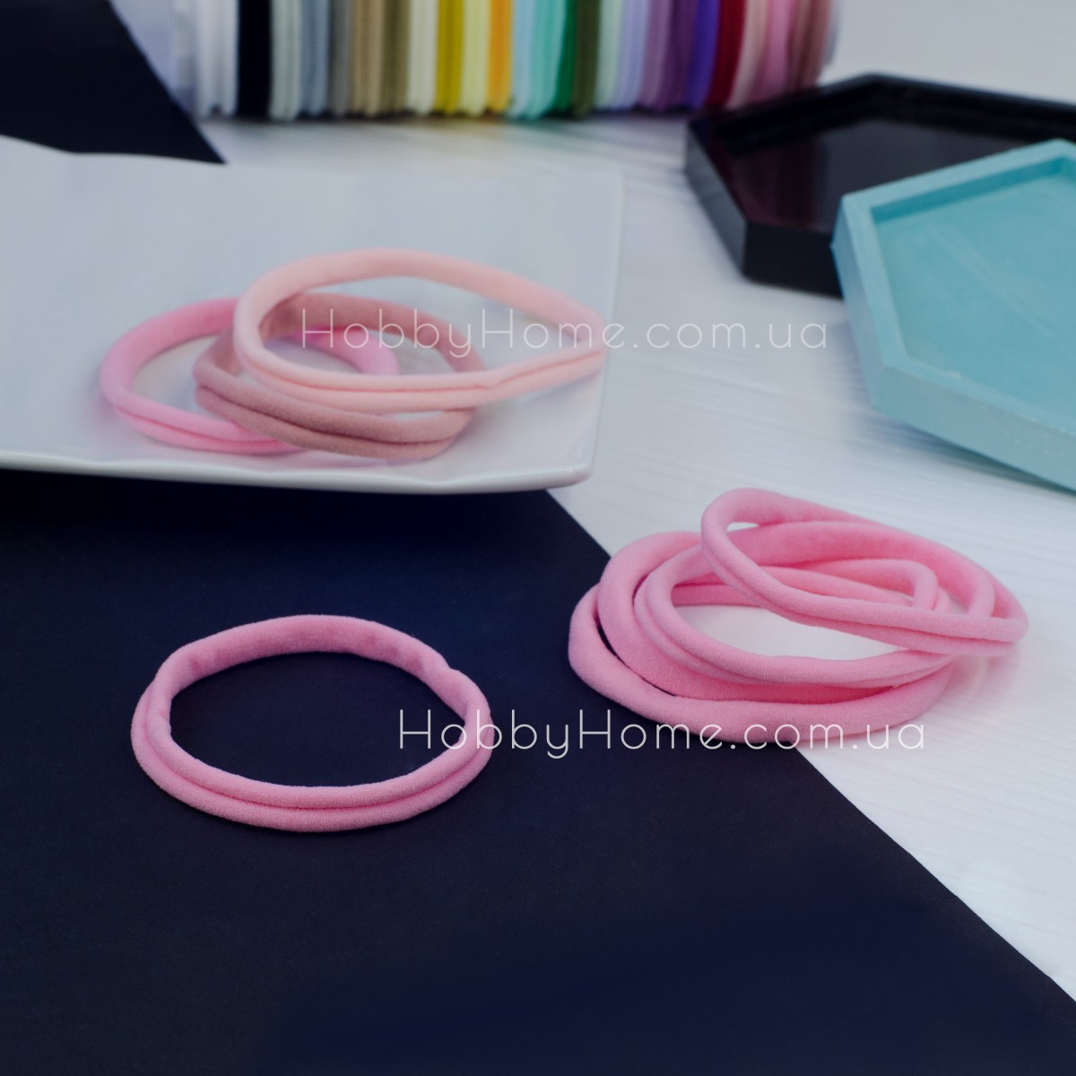 Пов'язка основа на голову One Size безшовна Китай ПРЕМІУМ Рожева