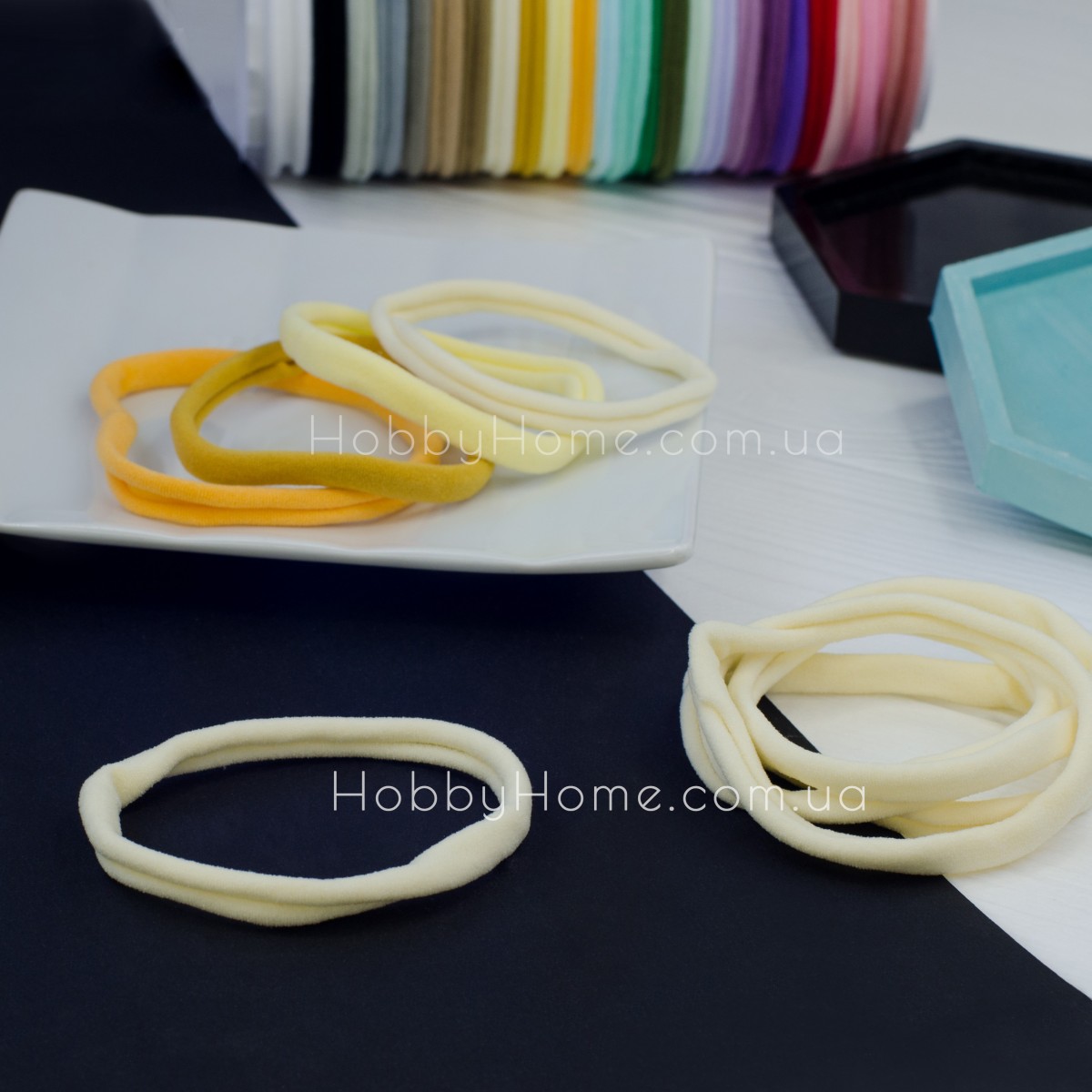 Пов'язка на голову One Size безшовна Китай ПРЕМІУМ Кремова