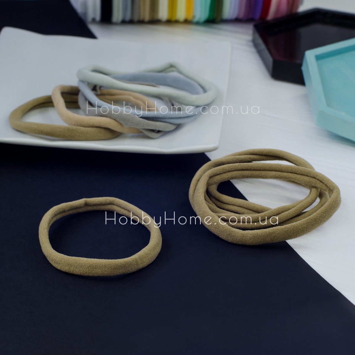 Пов'язка на голову One Size безшовна Китай ПРЕМІУМ темний Беж