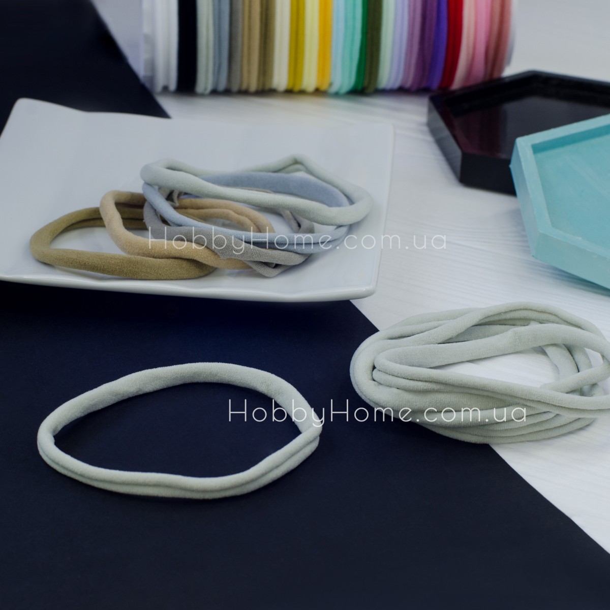 Пов'язка на голову One Size безшовна Китай ПРЕМІУМ світло Сірий