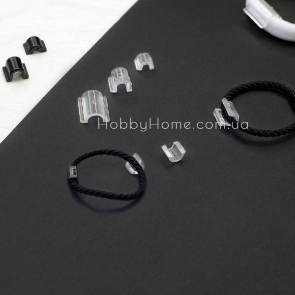 Пластикова основа кріплення для резинки 0,8 см Прозоре маленьке