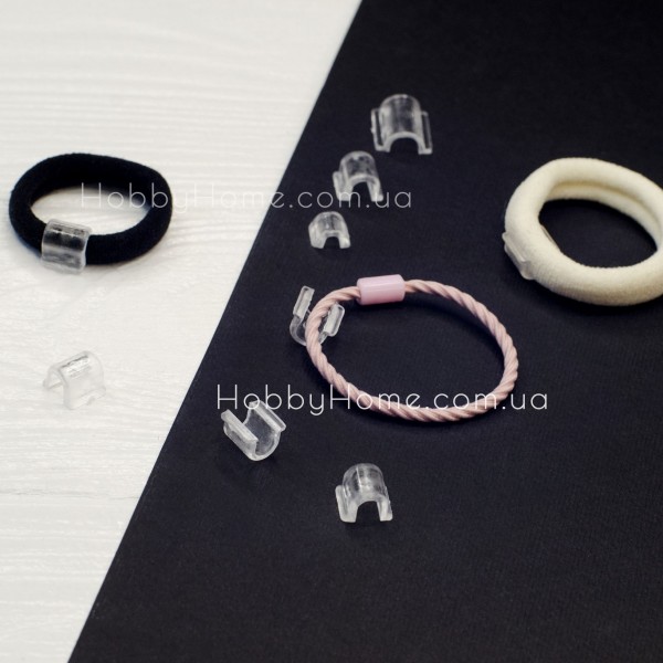 Пластикова основа кріплення для резинки 0,9см Прозоре середне