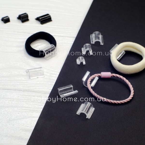 Пластикова основа кріплення для резинки 1,3 см Прозоре велике