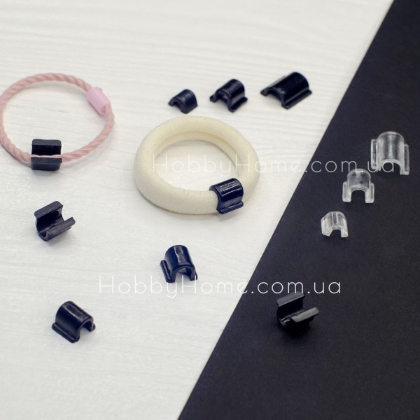 Пластикова основа кріплення для резинки 0,9 см Чорне середне