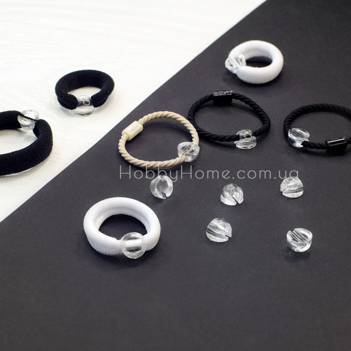 Пластикова основа кріплення для резинки 9 мм Прозора