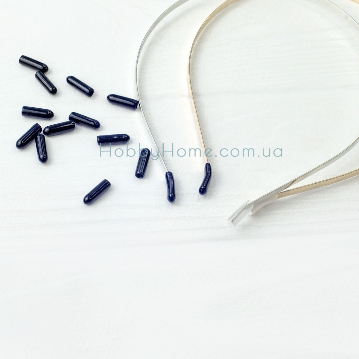 Заглушки наконечник 3,5мм для обруча та заколок ПАРА Чорна
