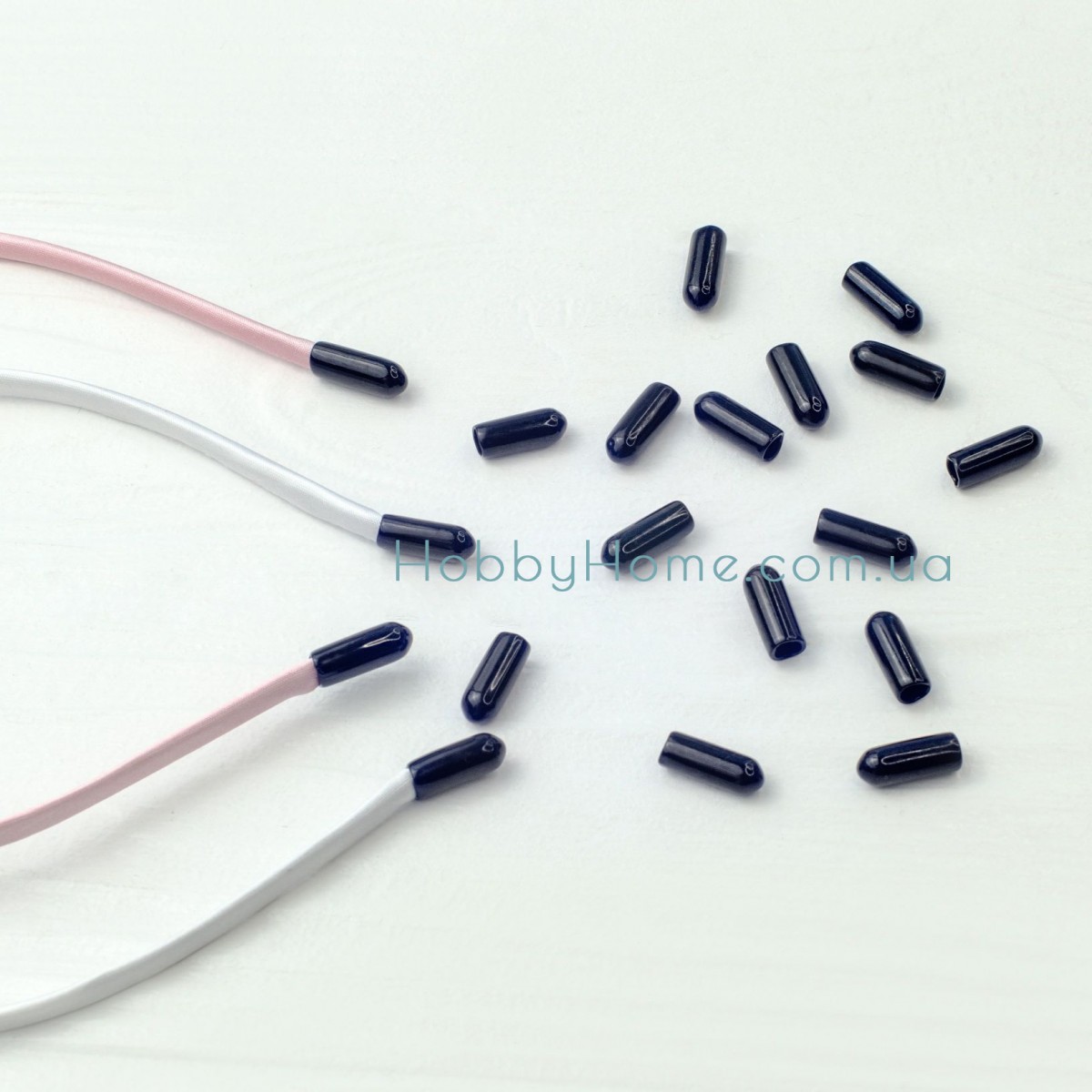 Заглушки наконечник 4,5мм для обруча та заколок ПАРА Чорна