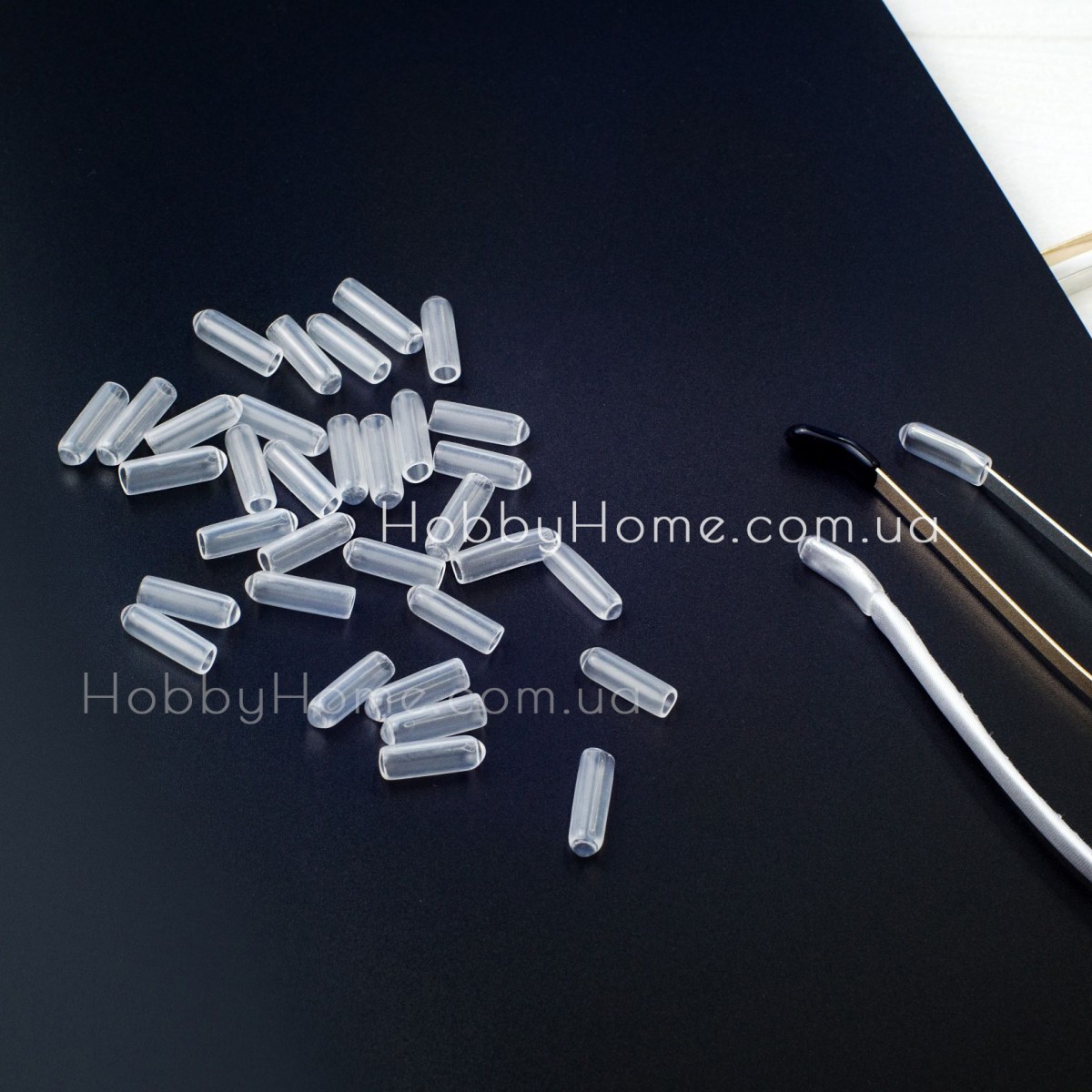 Заглушки наконечник 3,5мм для обруча та заколок ПАРА Прозора
