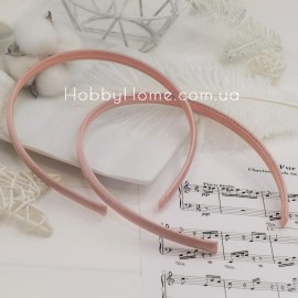 Обруч пластиковий в атласній тканині 9мм Пудра Обруч пластиковий в ...