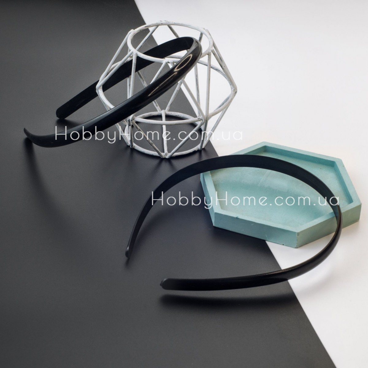 Обруч заготовка пластиковий 1 см Чорний