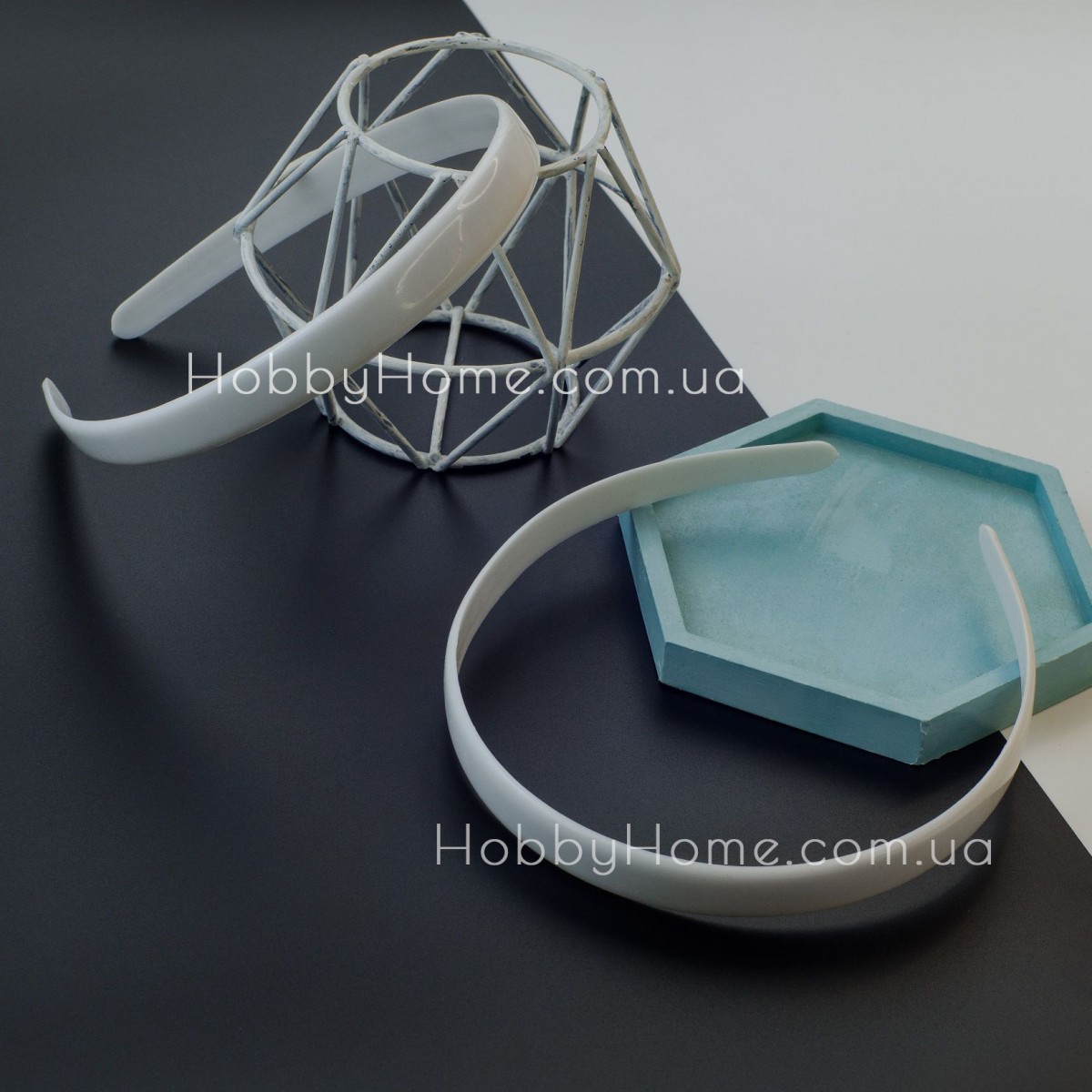 Заготовка основа для обруча 1,5 см пластикова без зубчиків Білий