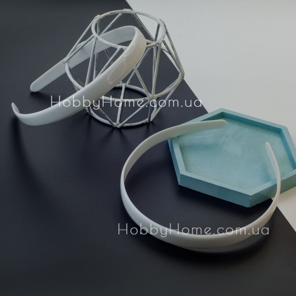 Заготовка основа для обруча 1,5 см пластикова без зубчиків Білий