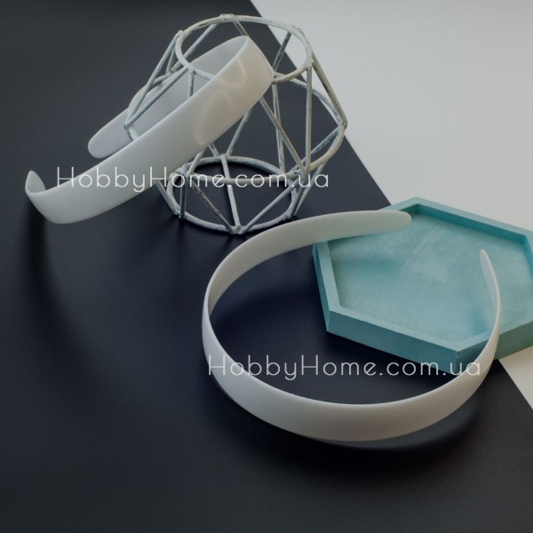 Заготовка основа для обруча 2 см пластикова без зубчиків Білий