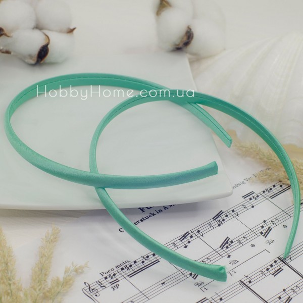 Обруч пластик в атласі 9мм Тіффані