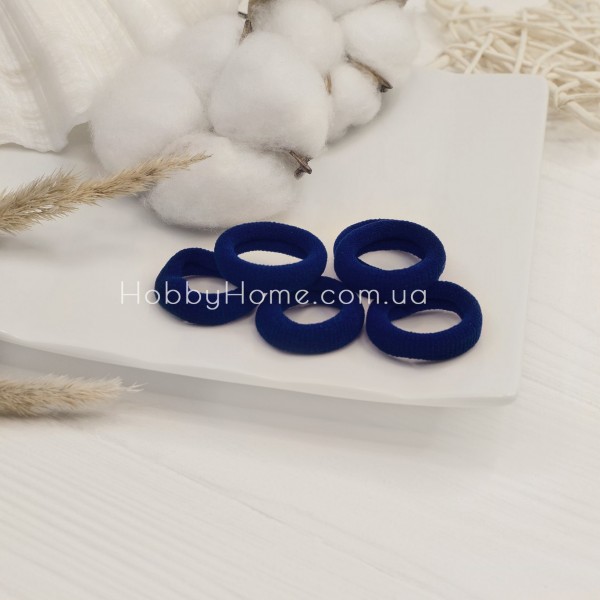 Резинка Калуш 2,7см Синя — м’яка безшовна гумка з мікрофібри для волосся