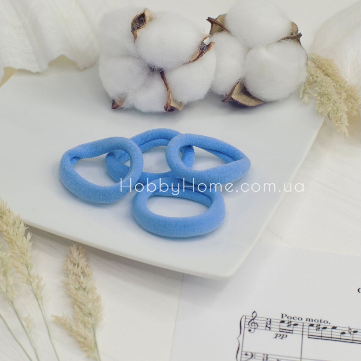 Резинка Калуш 4см Волошкова — ніжна безшовна гумка з мікрофібри для волосся