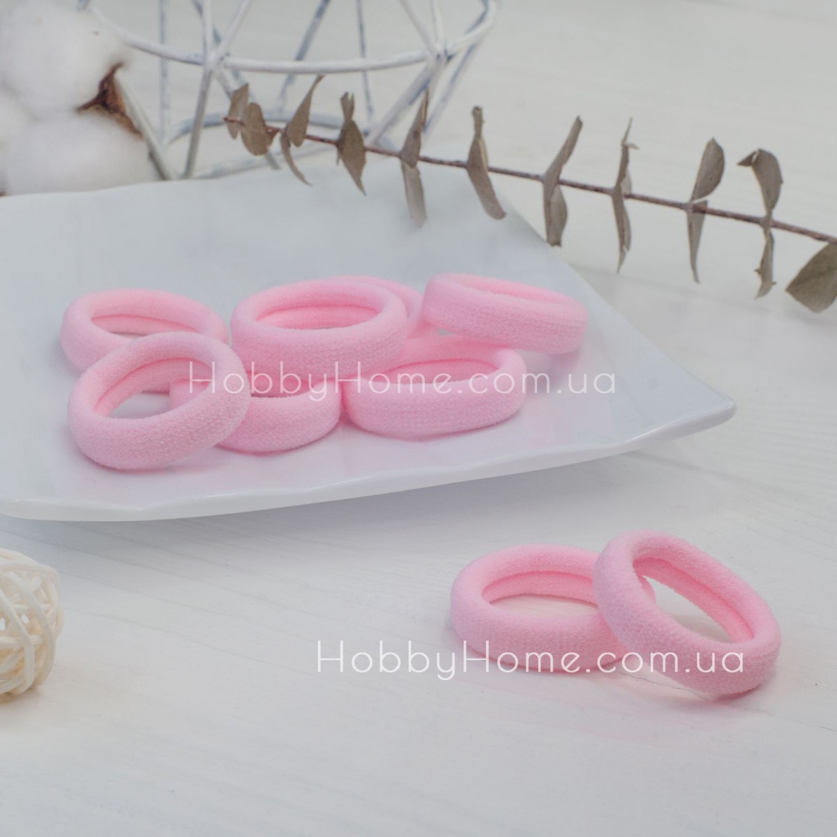 Резинка Коломия 3,6см Рожева — м’яка нейлонова гумка для волосся та рукоділля