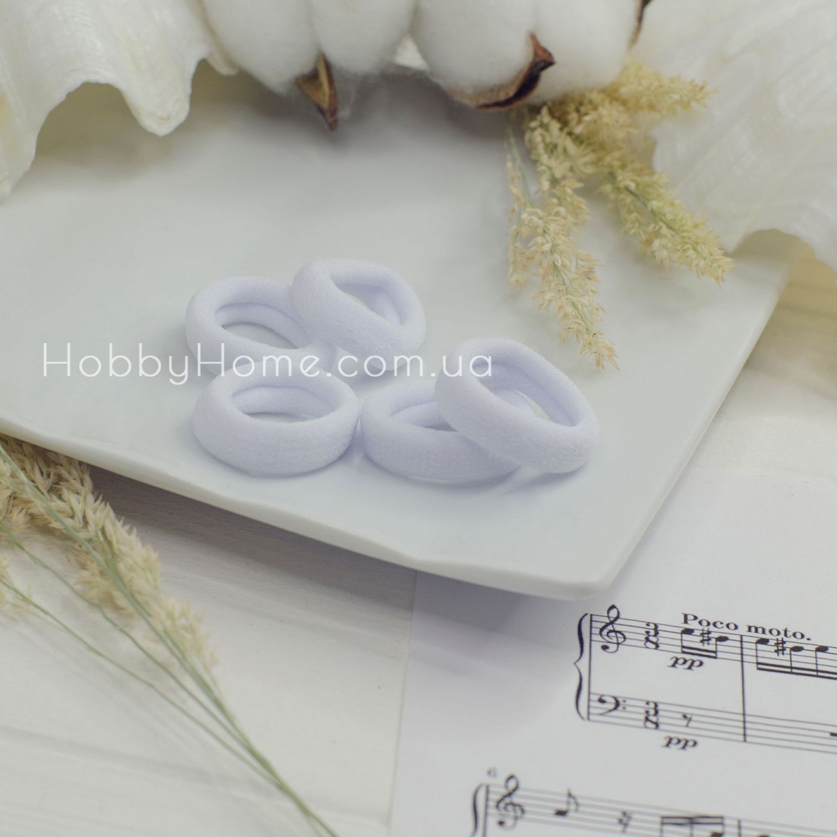 Резинка Калуш 2,7 см біла — безшовна дитяча гумка з мікрофібри