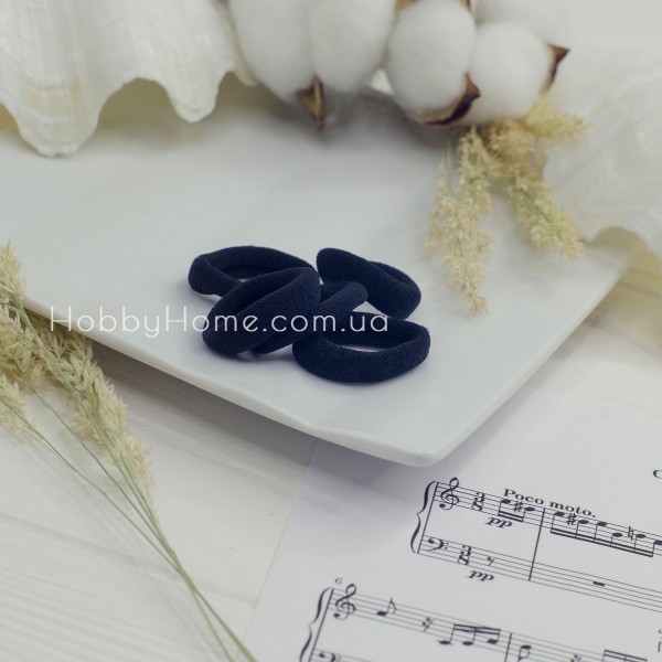 Чорна резинка Калуш 2,7см — безшовна гумка з мікрофібри для волосся