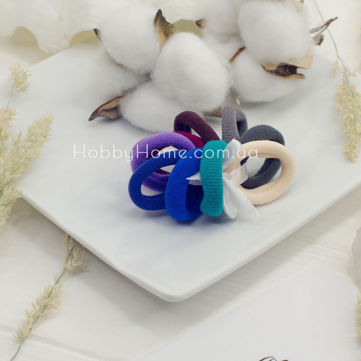 Набір темних пастельних резинок Калуш 2,7см — 100шт м’яких безшовних гумок