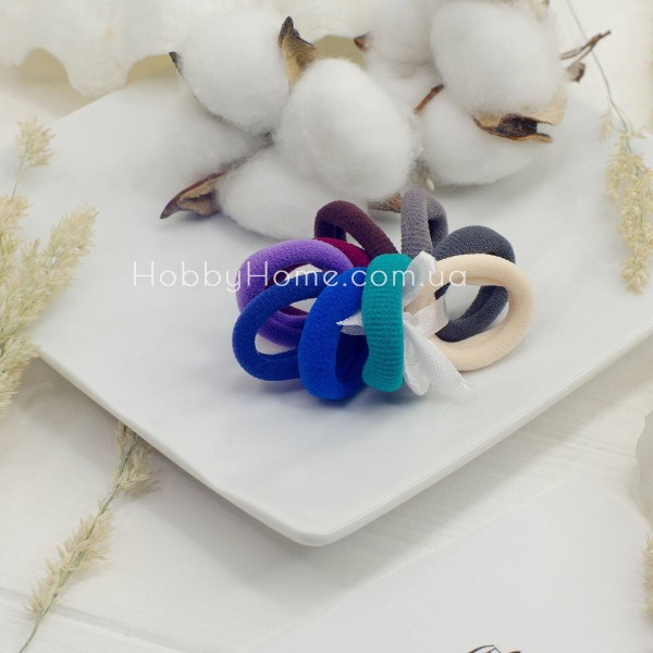 Набір темних пастельних резинок Калуш 2,7см — 100шт м’яких безшовних гумок