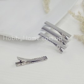 Заготовка для заколки крокодильчик для 4см Срібло Заготовка для заколк...