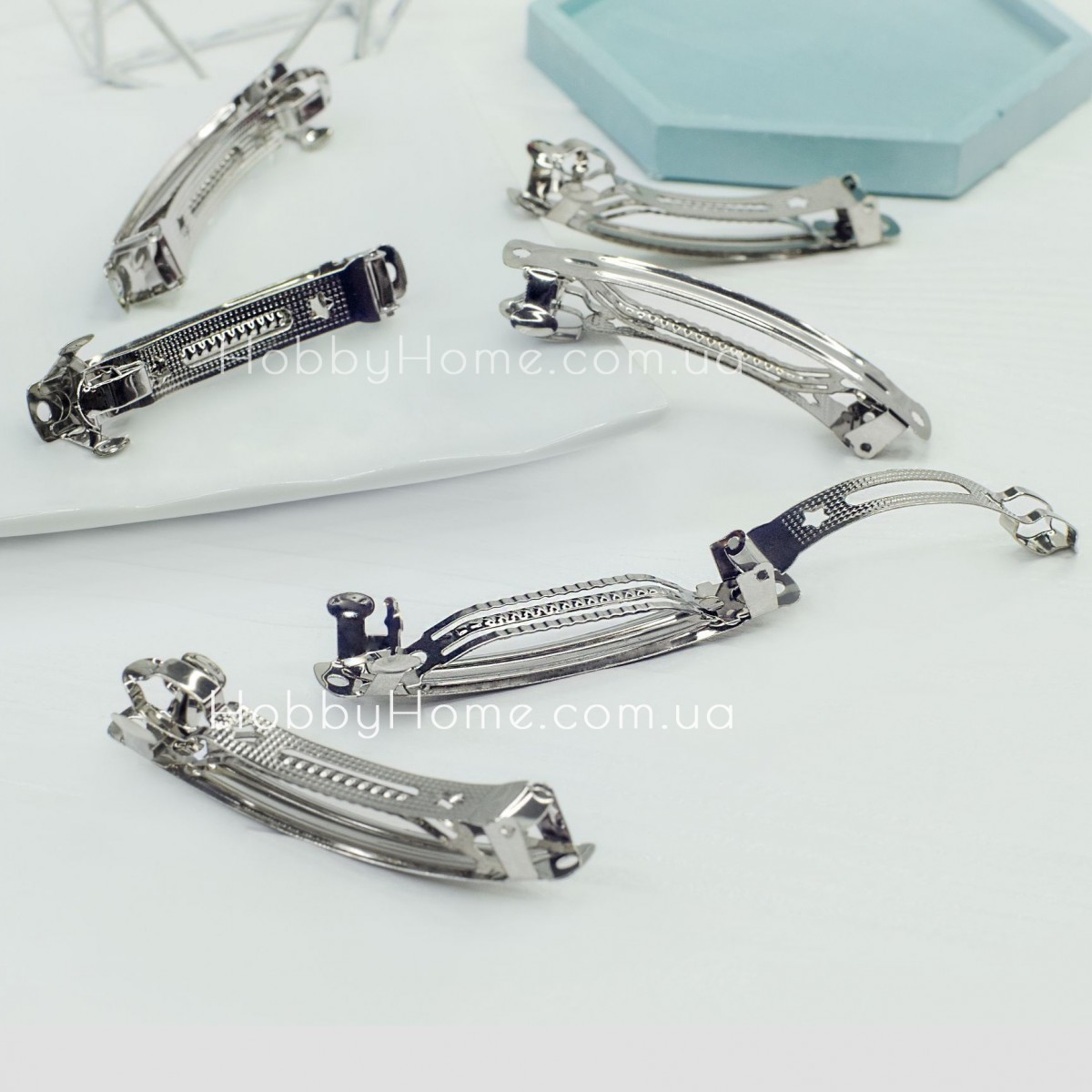 Заколка-автомат із зірочкою 8 см – міцна металева основа для рукоділля та волосся Заколка-автомат із зірочкою 8 см – міцна металева основа для рукоділля та волосся