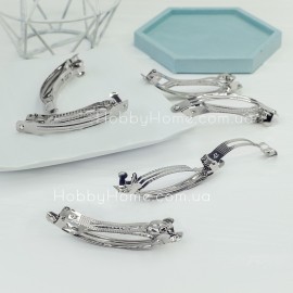 Заколка автомат 7,5 см Срібло заготовка для прикрас ручної роботи Заколка автомат 7,5 ...