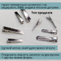 Заколка-зажим крокодил на два язичка Міцний 5см Прямий Срібло — основа для заколок
