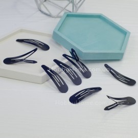 Основа заколка для волосся тік-так 4,9см (клік-клак) Крапля Чорна Основа заколка для в...