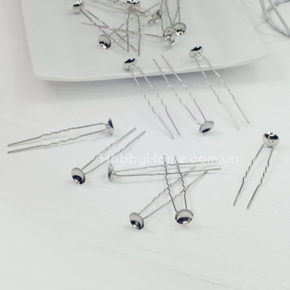 Шпильки 6,5см з чашкою для волосся та прикрас