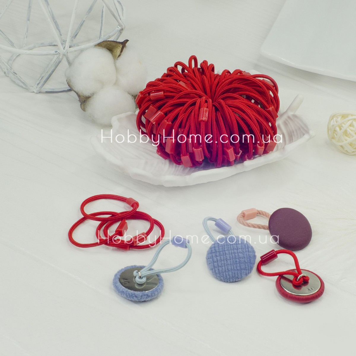 Гумка для волосся Полоска 3,5см Червона — тонка, міцна, для гудзиків і рукоділля Гумка для волосся Полоска 3,5см Червона — тонка, міцна, для гудзиків і рукоділля