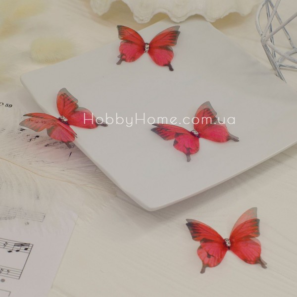 Метелики шифонові , червоні