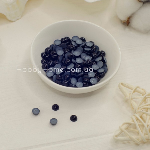 Напівнамистини для очей 6 мм Чорні 20шт
