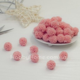 Фатинові помпони 1,5 см Персиково-рожеві — для рукоділля Фатинові помпони 1,5...