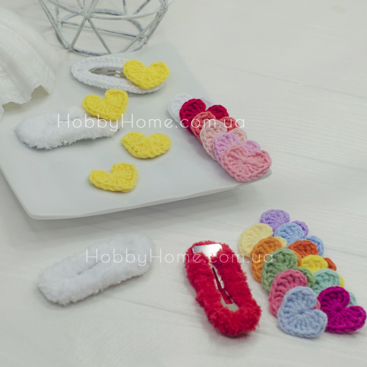 В'язане серце Бавовна 3см Жовте В'язане серце Бавовна 3см Жовте