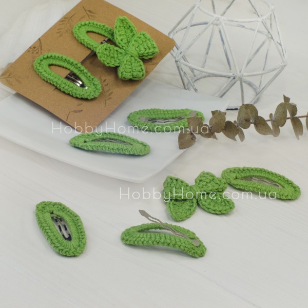 В'язані клік-клак Бавовна насичено Зелений