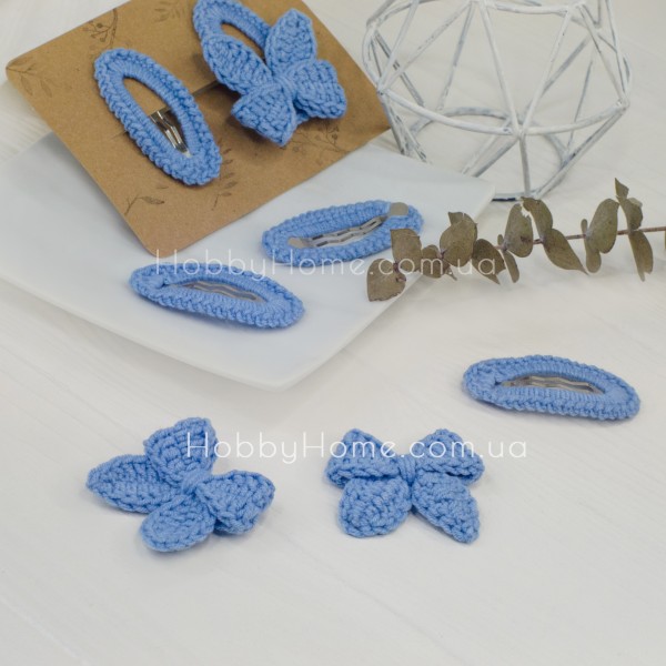 В'язаний бантик міні Бавовна насичений Джинс